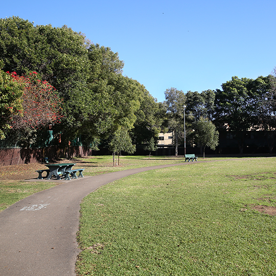 view of the park green